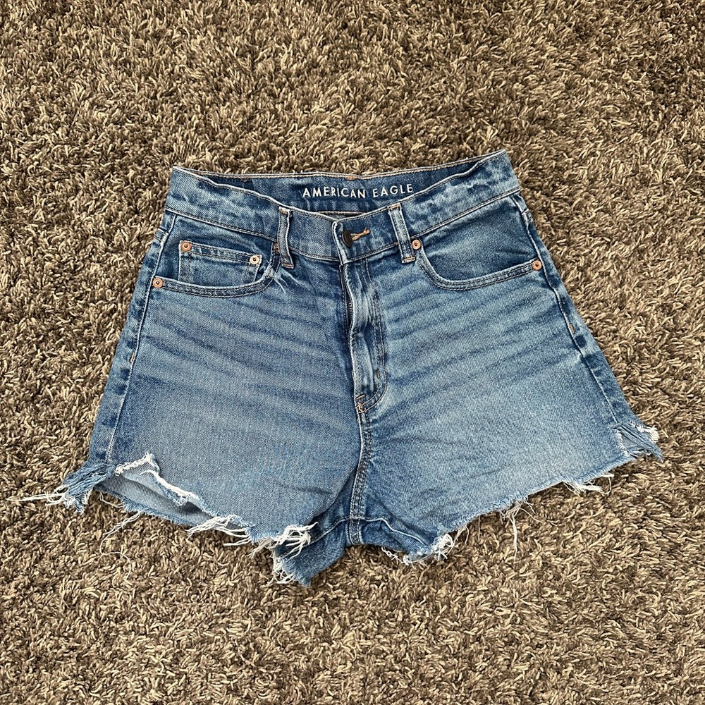 American Eagle Outfitters Distressed Blue Jean Shorts